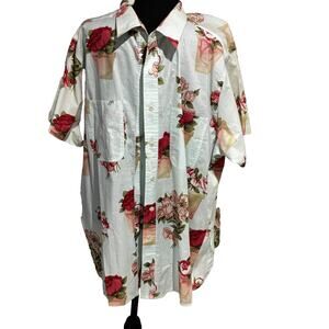 Best United Vintage‎ Women's Floral  top Sz 3x 26/28 Cottage garden boho peasant